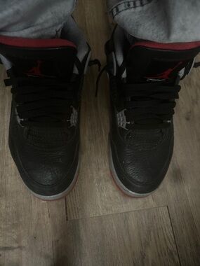 Jordan Black and Red Retro Sneakers